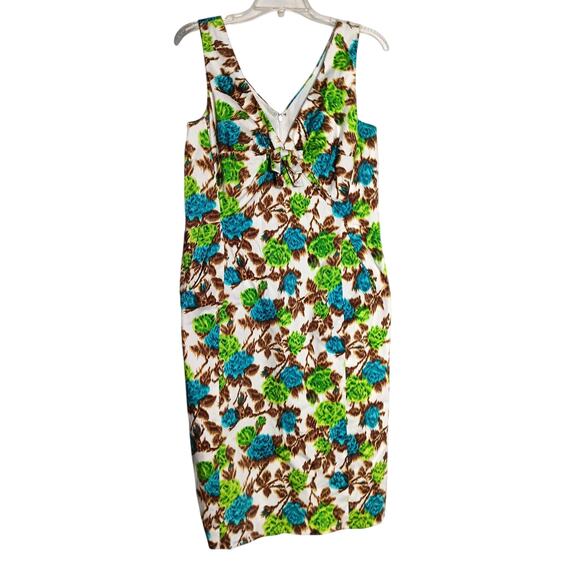 Floral Print Milly of New York sz 12 Dress with pockets 100% cotton - Picture 2 of 5